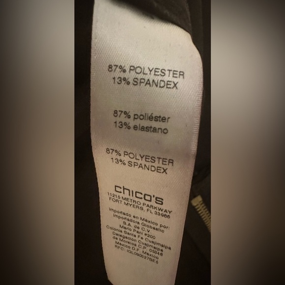 Chico’s Faux Suede Gold Zipper Detail Jacket Duster Dark Brown Size 1 - Picture 9 of 9